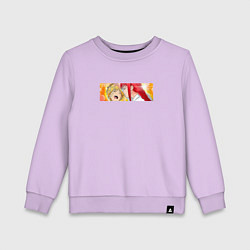 Свитшот хлопковый детский Денджи и Макима, цвет: лаванда