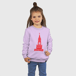 Свитшот хлопковый детский Kremlin Moscow, цвет: лаванда — фото 2