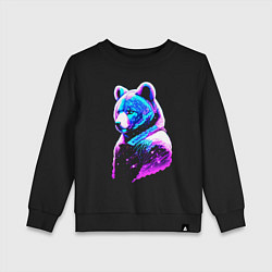 Детский свитшот Светящийся звёздный медведь - нейросеть