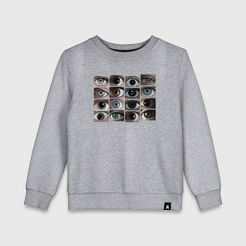 Детский свитшот Разнообразие глаз / Меланж – фото 1