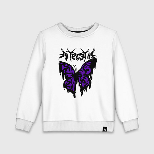 Детский свитшот Gothic black butterfly / Белый – фото 1