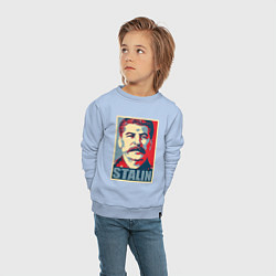 Свитшот хлопковый детский Stalin USSR, цвет: мягкое небо — фото 2