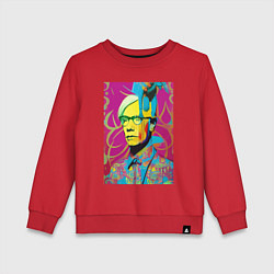 Свитшот хлопковый детский Andy Warhol - pop art, цвет: красный