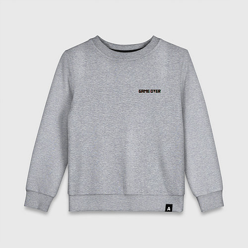 Детский свитшот Красно-зеленый гейм овер - мини / Меланж – фото 1