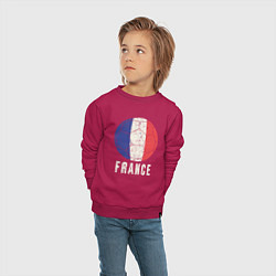 Свитшот хлопковый детский Футбол Франции, цвет: маджента — фото 2