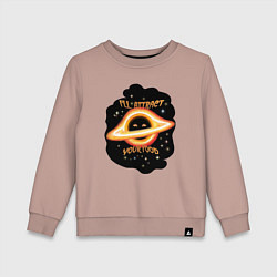 Свитшот хлопковый детский Я притяну твою еду, цвет: пыльно-розовый
