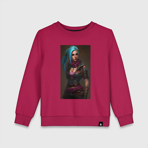 Детский свитшот Jinx fantasy Arcane League of Legends / Маджента – фото 1