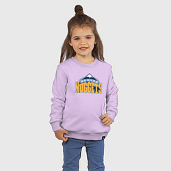 Свитшот хлопковый детский Denver Nuggets, цвет: лаванда — фото 2