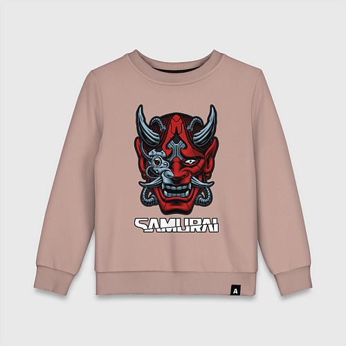 Детский свитшот Samurai mask / Пыльно-розовый – фото 1