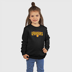Свитшот хлопковый детский NBA Lakers, цвет: черный — фото 2