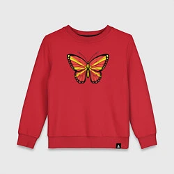 Свитшот хлопковый детский Бабочка Северная Македония, цвет: красный