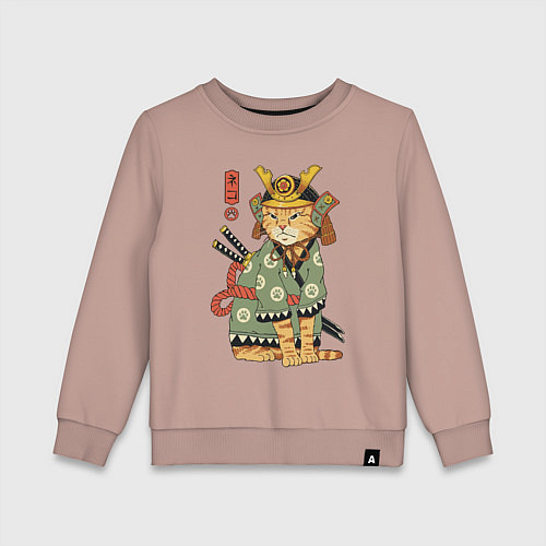 Детский свитшот Samurai battle cat / Пыльно-розовый – фото 1