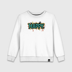 Свитшот хлопковый детский Happy mood, цвет: белый
