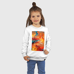 Свитшот хлопковый детский Прошел огонь и воду, цвет: белый — фото 2