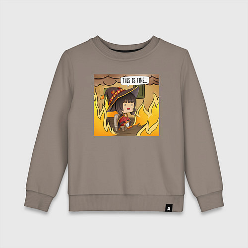 Детский свитшот This is fine Megumin / Утренний латте – фото 1