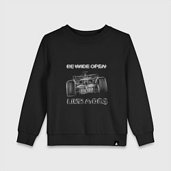 Свитшот хлопковый детский Be wide open white, цвет: черный