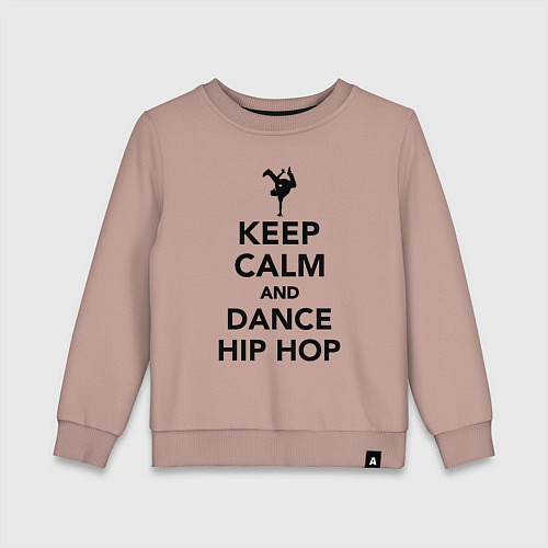 Детский свитшот Keep calm and dance hip hop / Пыльно-розовый – фото 1