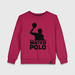 Свитшот хлопковый детский Водное поло, цвет: маджента