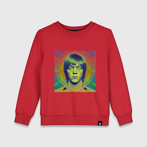 Детский свитшот Brian Jones Digital Glitch Art / Красный – фото 1