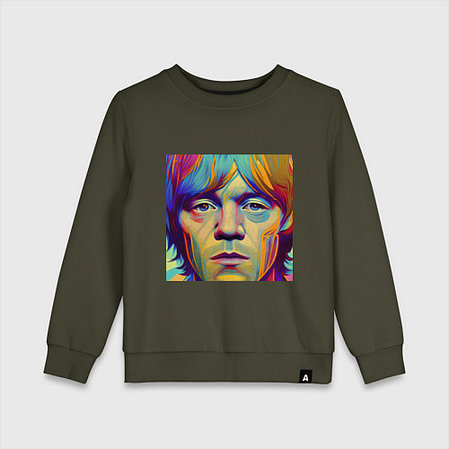 Детский свитшот Brian Jones Digital Portret / Хаки – фото 1