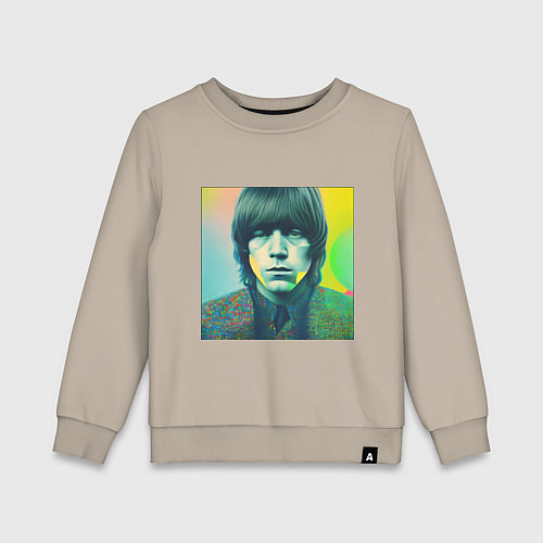 Детский свитшот Brian Jones Pop Glitch Art / Миндальный – фото 1