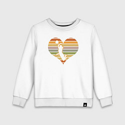 Свитшот хлопковый детский Love girl volleyball, цвет: белый