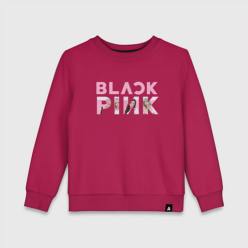 Детский свитшот Blackpink logo Jisoo Lisa Jennie Rose / Маджента – фото 1