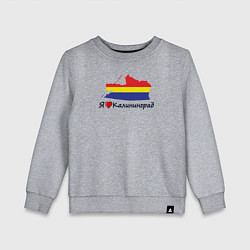 Детский свитшот Я люблю Калининград