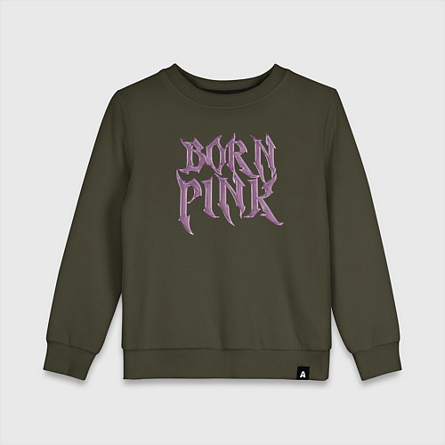 Детский свитшот Born pink Blackpink / Хаки – фото 1