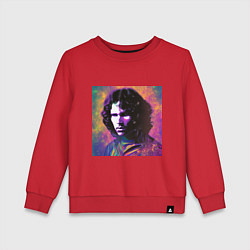 Свитшот хлопковый детский Jim Morrison few color digital Art, цвет: красный