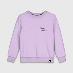 Свитшот хлопковый детский Поцелуйчик Блэк Пинк in you area - мини, цвет: лаванда
