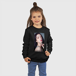 Свитшот хлопковый детский Kim Jisoo, цвет: черный — фото 2