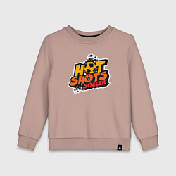 Свитшот хлопковый детский Hot shots soccer, цвет: пыльно-розовый