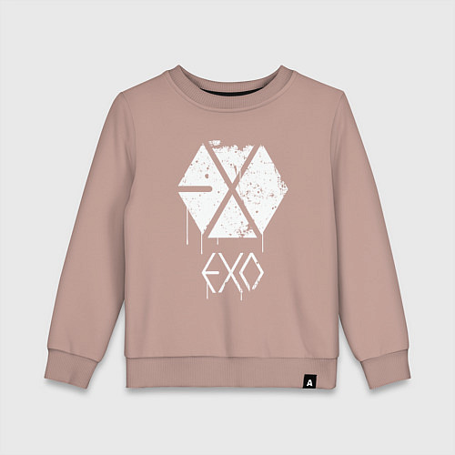 Детский свитшот EXO лого / Пыльно-розовый – фото 1