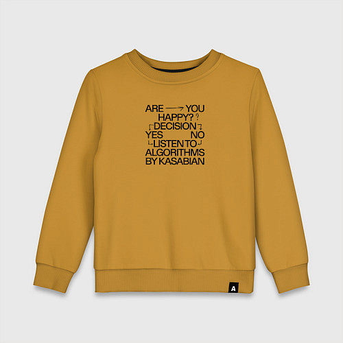 Детский свитшот Kasabian Algorithms / Горчичный – фото 1