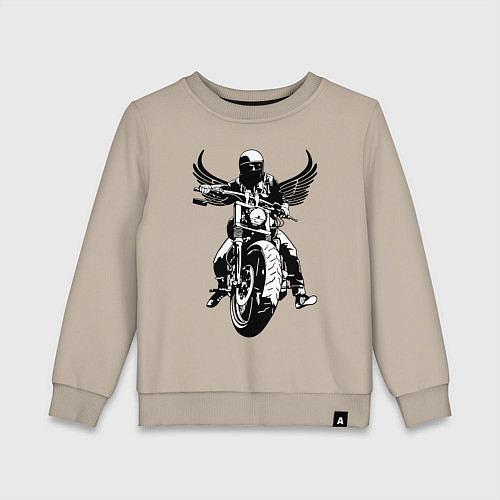 Детский свитшот Biker wings / Миндальный – фото 1