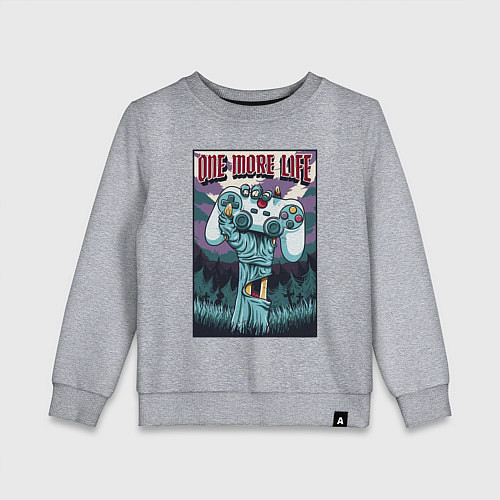 Детский свитшот One more life / Меланж – фото 1