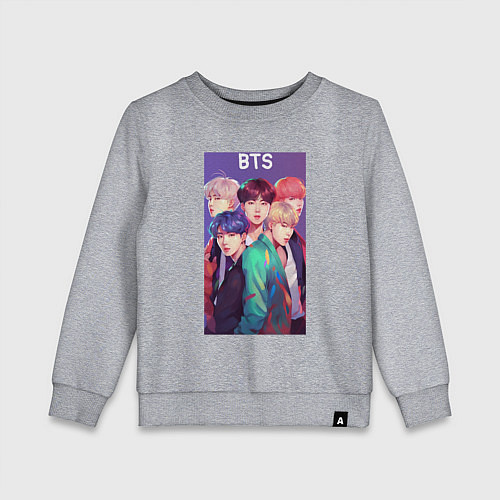 Детский свитшот Anime BTS style / Меланж – фото 1