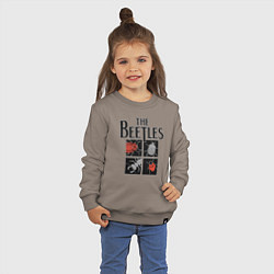 Свитшот хлопковый детский Beetles, цвет: утренний латте — фото 2