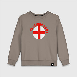 Свитшот хлопковый детский Coming home England, цвет: утренний латте