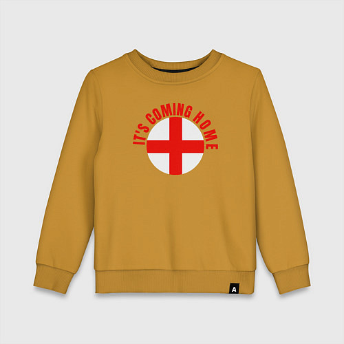 Детский свитшот Coming home England / Горчичный – фото 1