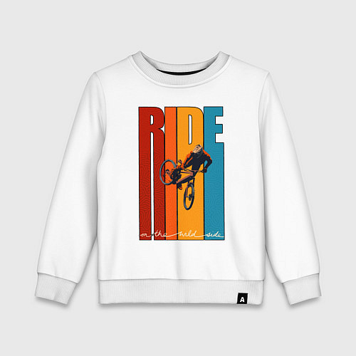 Детский свитшот MTB - ride / Белый – фото 1