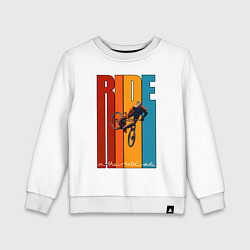 Свитшот хлопковый детский MTB - ride, цвет: белый
