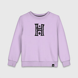 Свитшот хлопковый детский Bring Me The Horizon emblem, цвет: лаванда