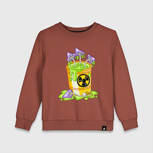 Детский свитшот Токсичные грибы / Кирпичный – фото 1