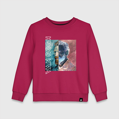 Детский свитшот Van Gogh Negative / Маджента – фото 1