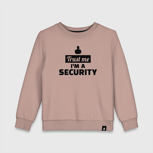 Детский свитшот Верь мне я охранник / Пыльно-розовый – фото 1
