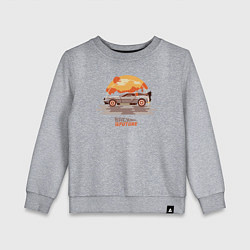 Свитшот хлопковый детский Back to the future sun, цвет: меланж