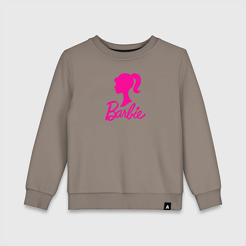 Детский свитшот Розовый логотип Барби / Утренний латте – фото 1
