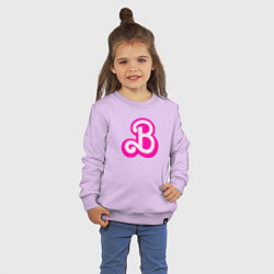 Свитшот хлопковый детский Б - значит Барби, цвет: лаванда — фото 2